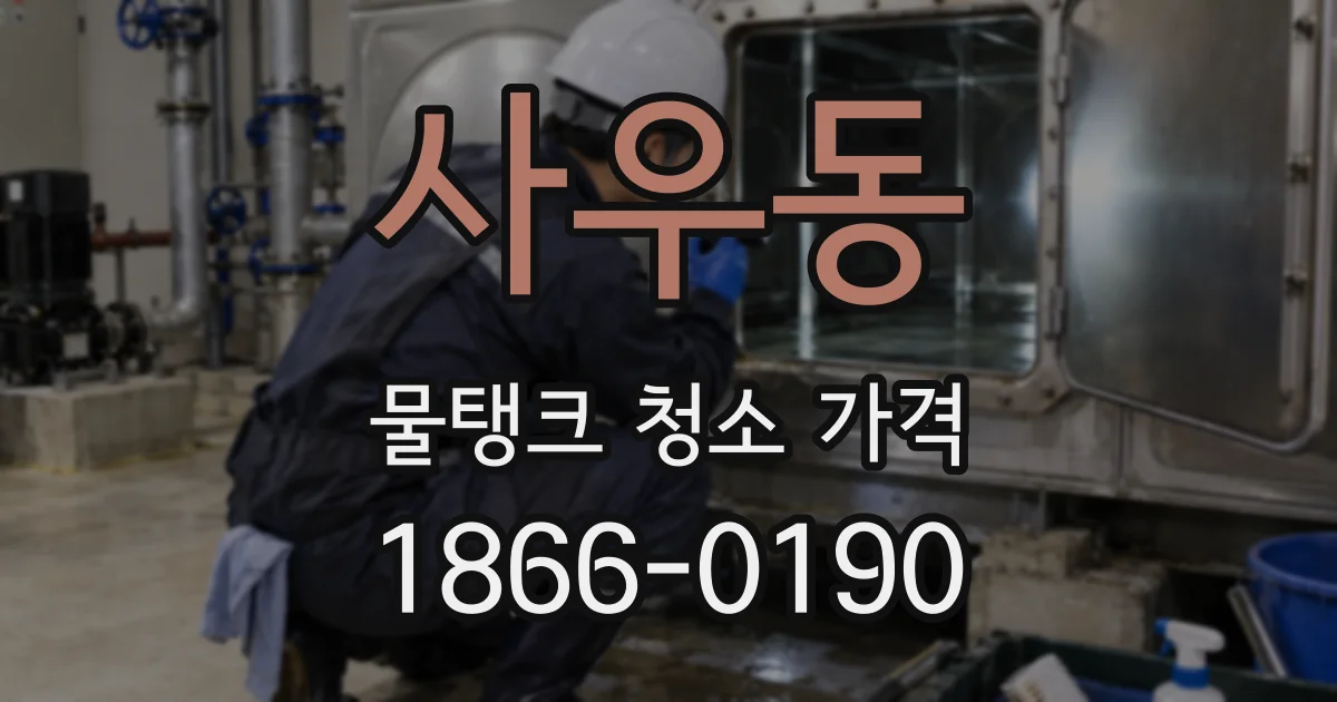 사우동 물탱크 청소 가격