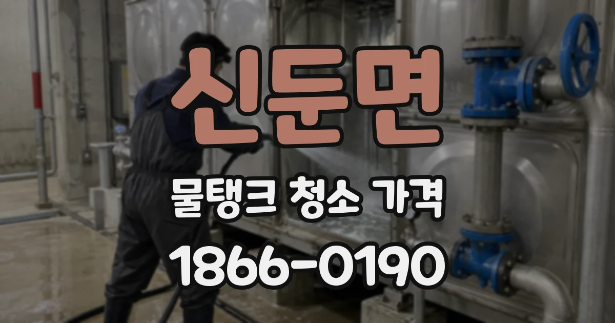 신둔면 물탱크 청소 가격