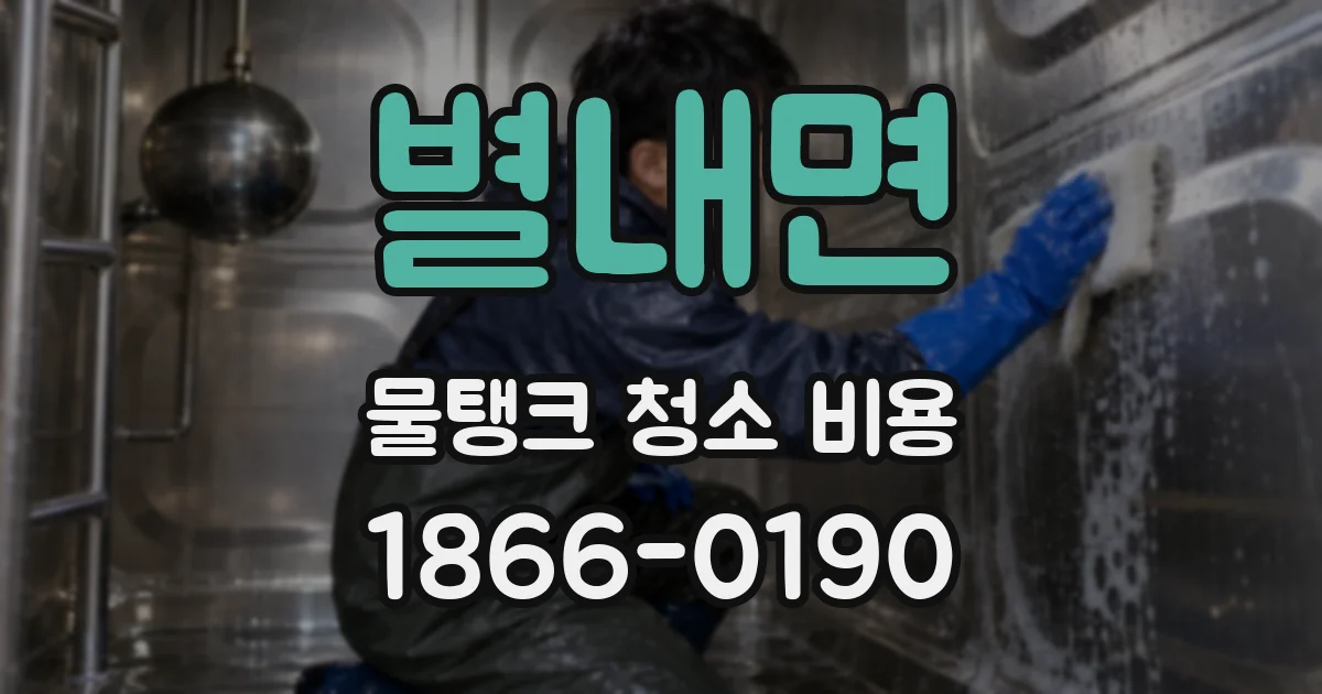 별내면 물탱크 청소 비용