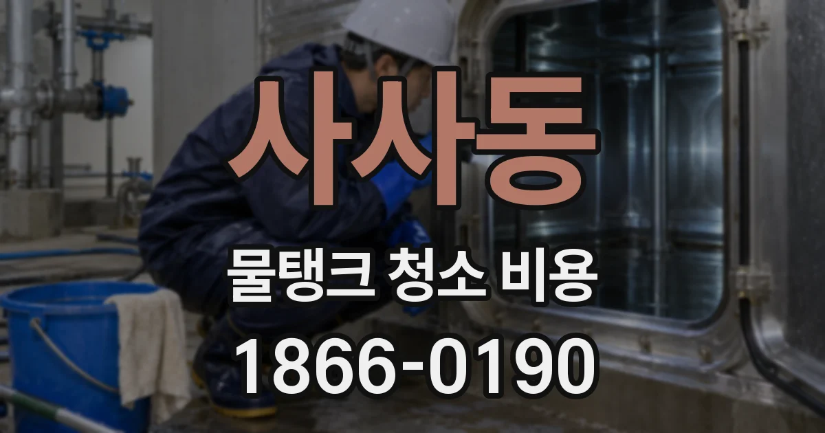 사사동 물탱크 청소 비용