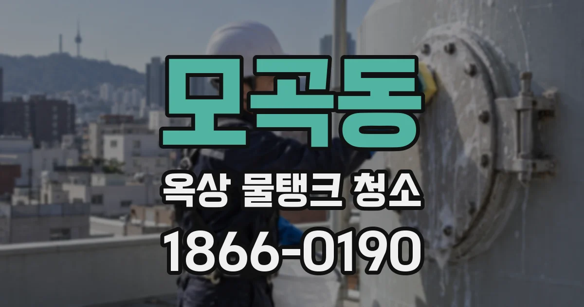 모곡동 옥상 물탱크 청소