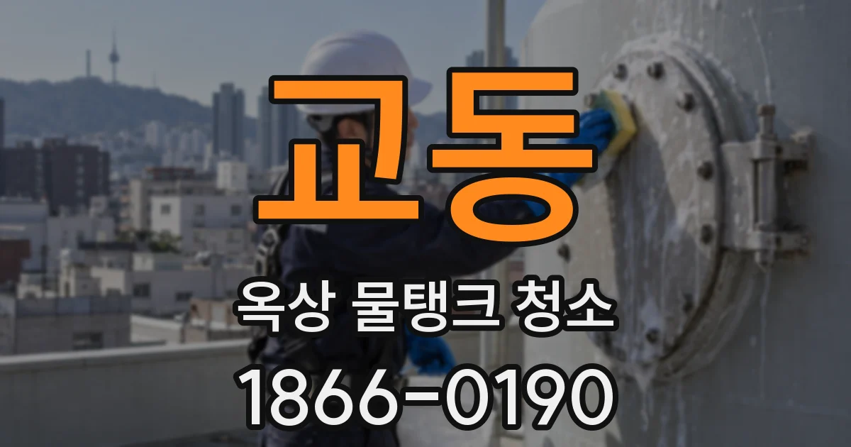 교동 옥상 물탱크 청소