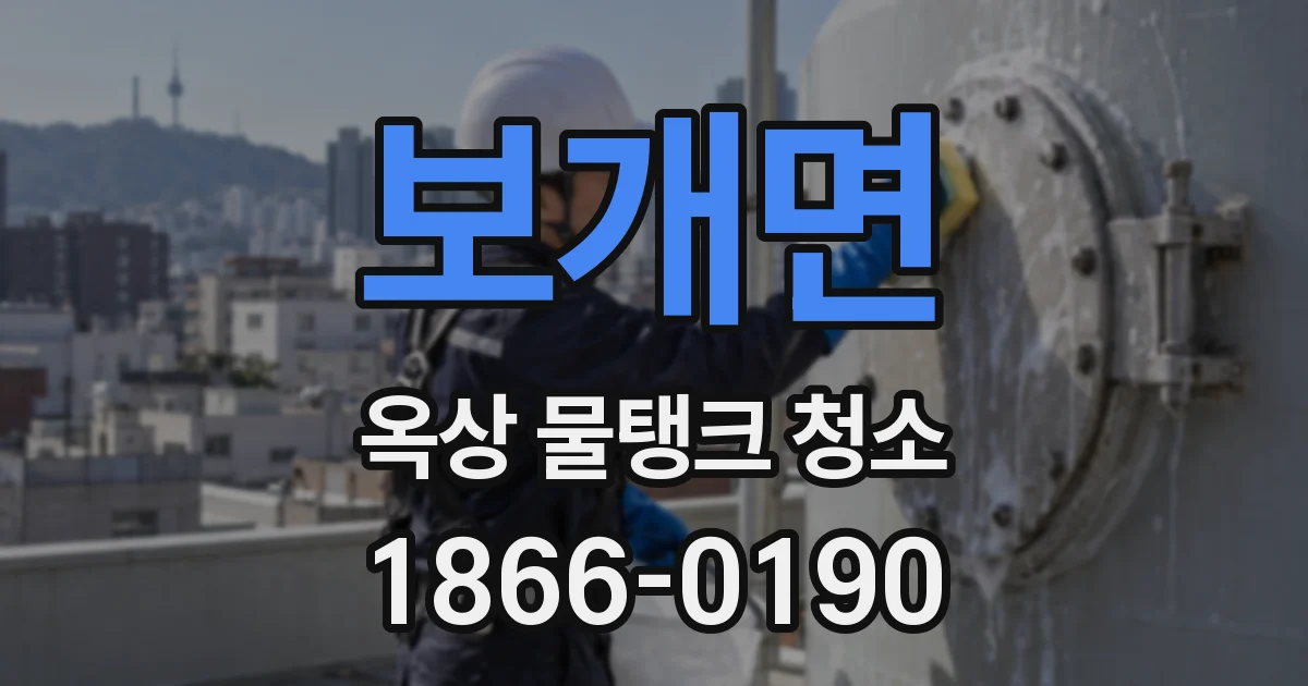 보개면 옥상 물탱크 청소