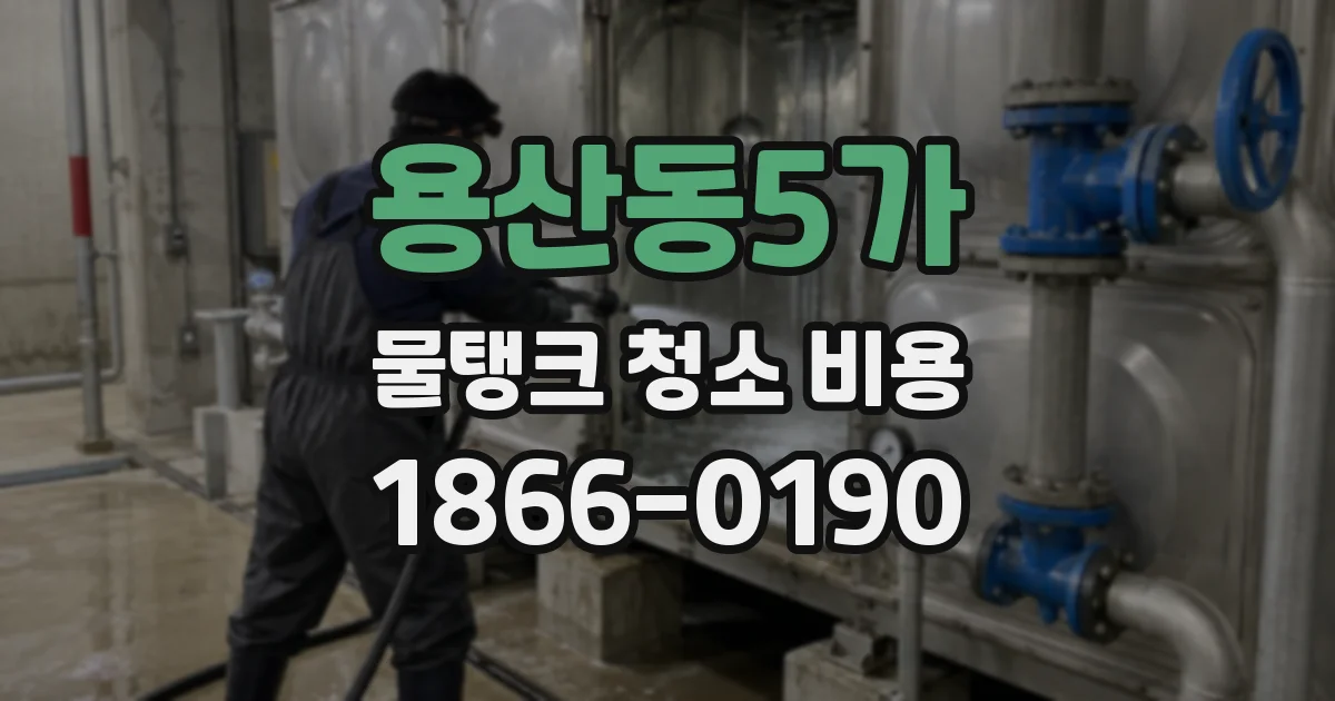 용산동5가 물탱크 청소 비용