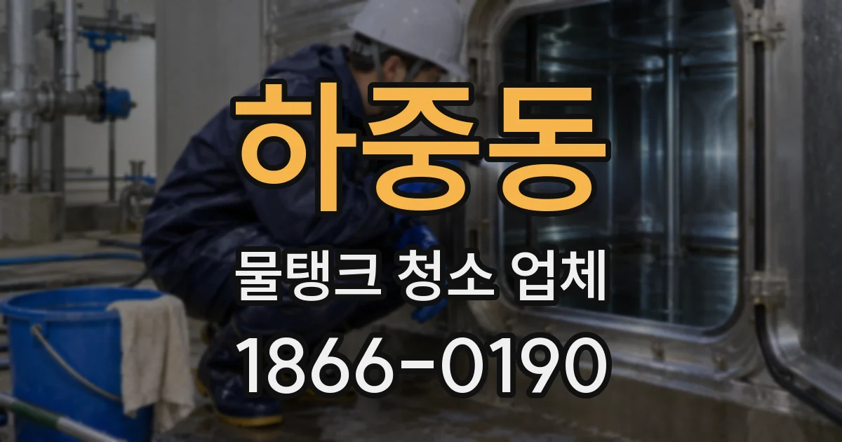 하중동 물탱크 청소 업체