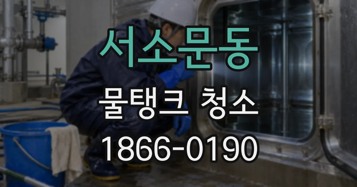 서소문동 물탱크 청소