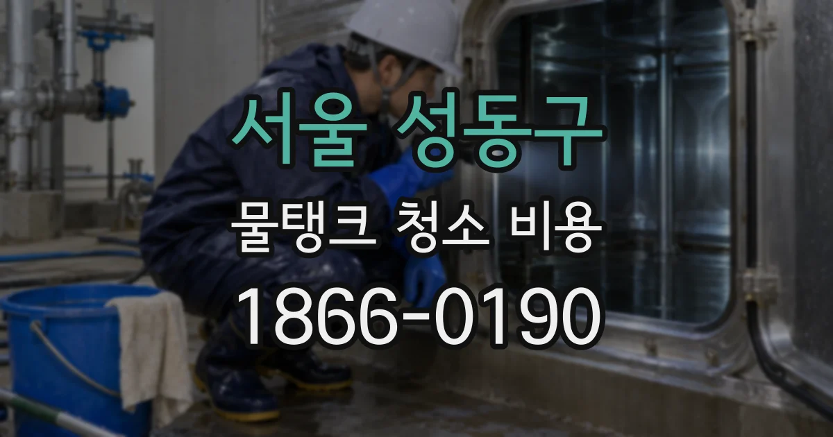 서울 성동구 물탱크 청소 비용