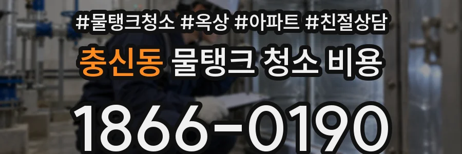 충신동 물탱크 청소 비용