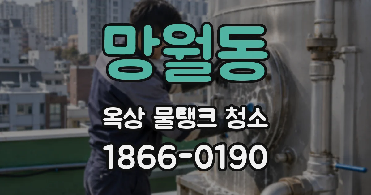 망월동 옥상 물탱크 청소