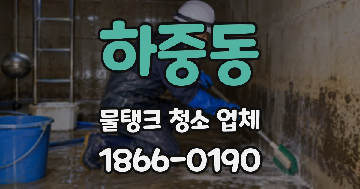 하중동 물탱크 청소 업체