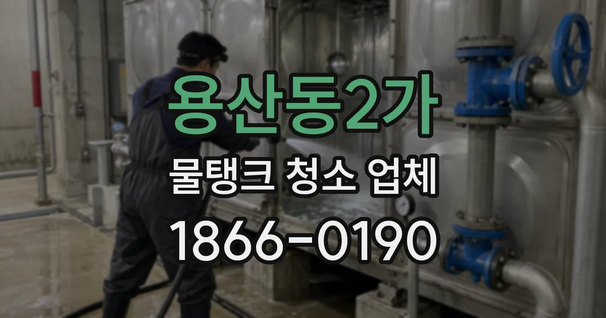 용산동2가 물탱크 청소 업체