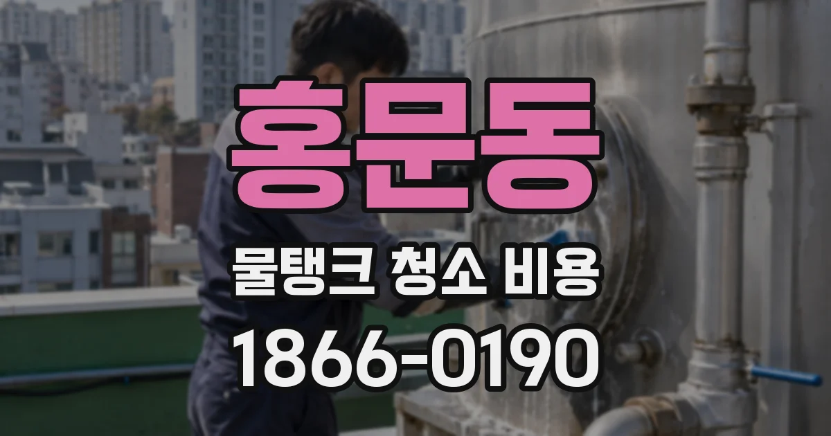 홍문동 물탱크 청소 비용