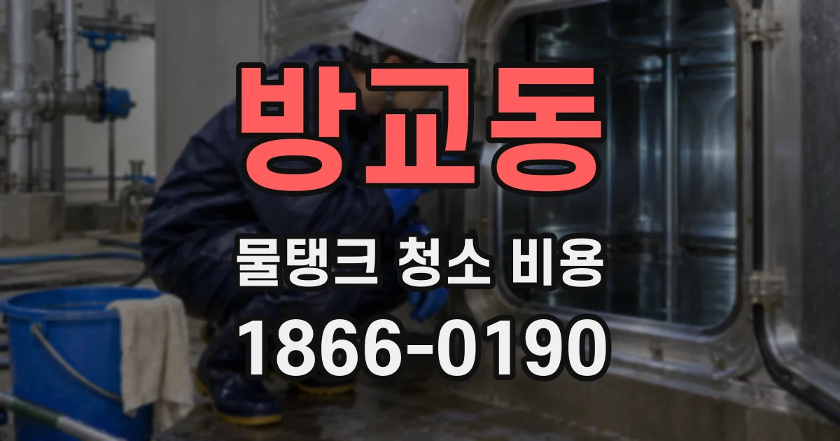 방교동 물탱크 청소 비용