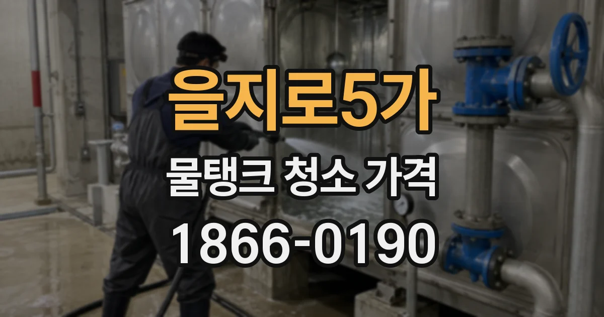 을지로5가 물탱크 청소 가격