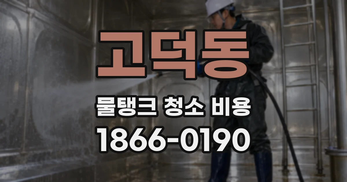 고덕동 물탱크 청소 비용