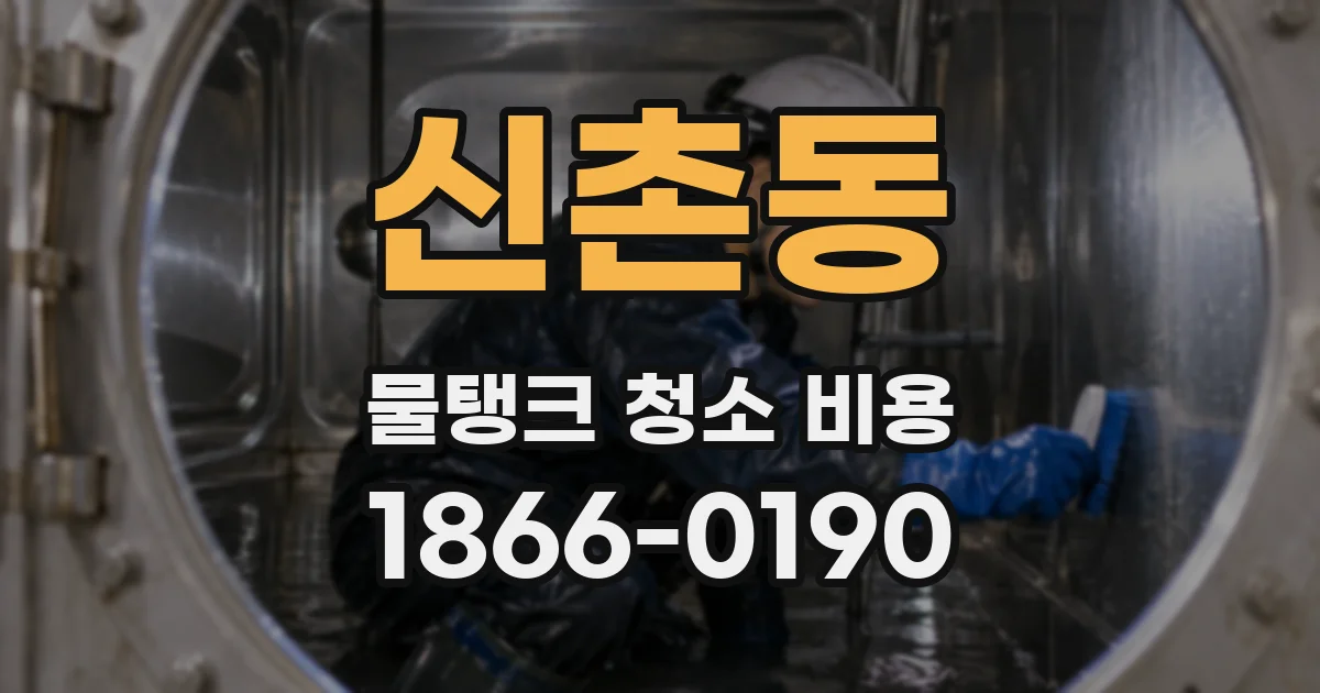 신촌동 물탱크 청소 비용