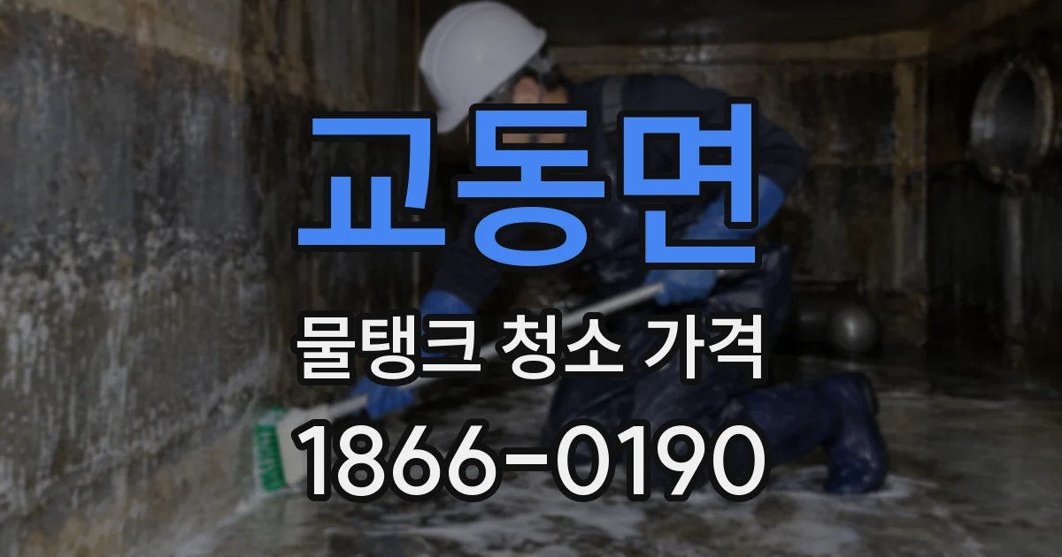 교동면 물탱크 청소 가격
