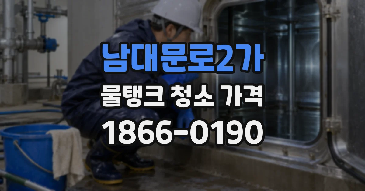 남대문로2가 물탱크 청소 가격