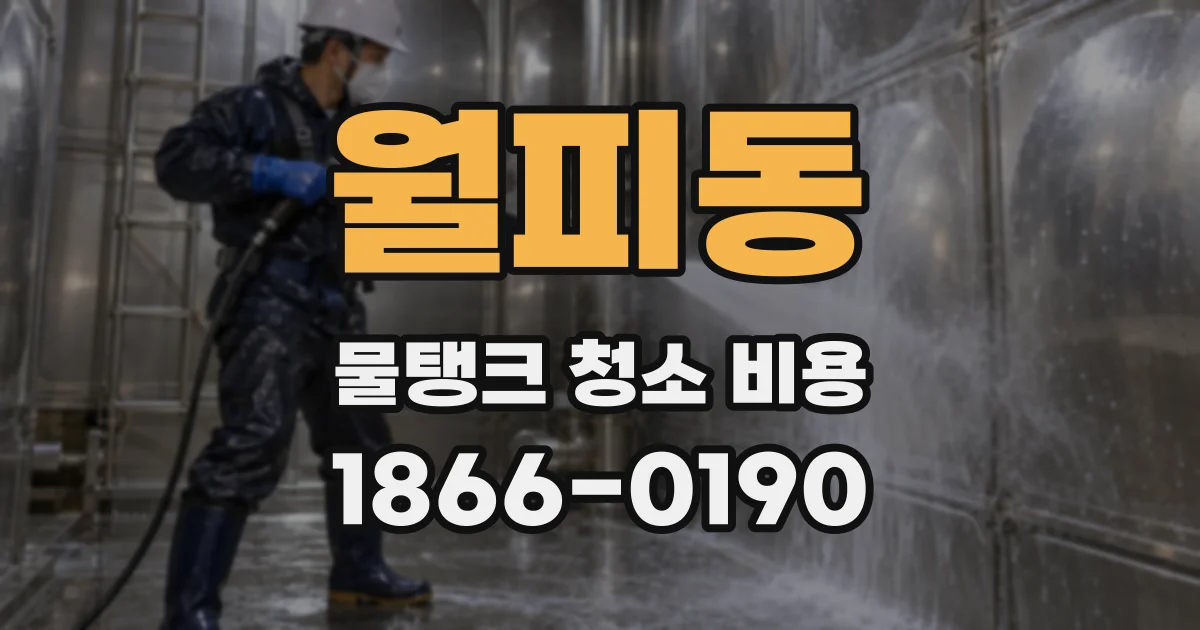 월피동 물탱크 청소 비용