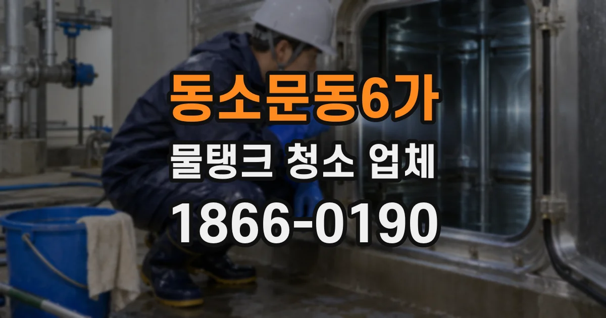 동소문동6가 물탱크 청소 업체