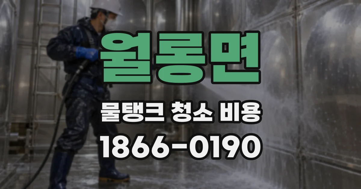 월롱면 물탱크 청소 비용