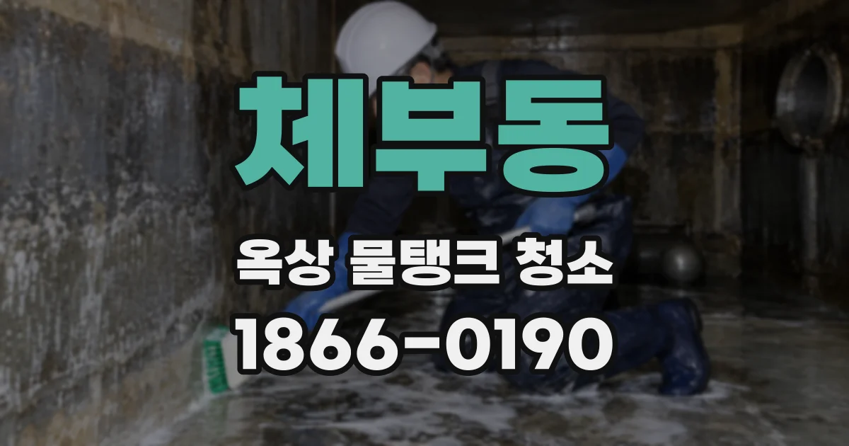 체부동 옥상 물탱크 청소