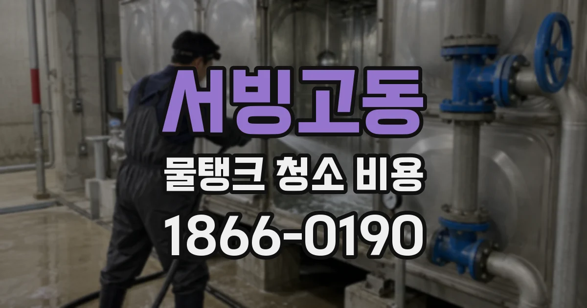서빙고동 물탱크 청소 비용