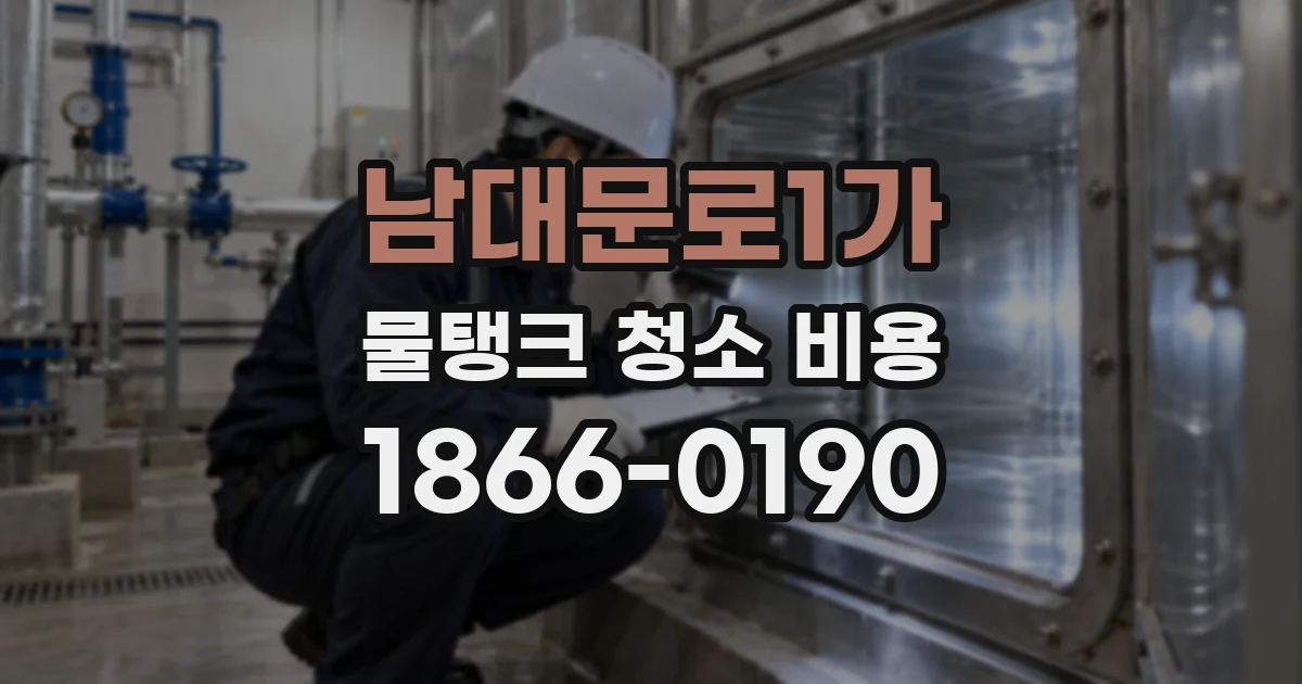 남대문로1가 물탱크 청소 비용