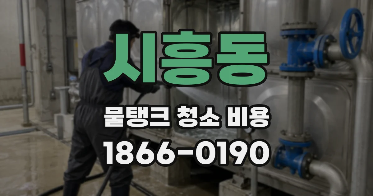 시흥동 물탱크 청소 비용