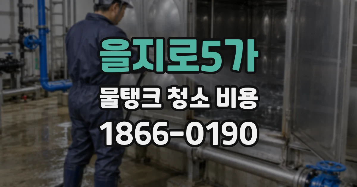 을지로5가 물탱크 청소 비용