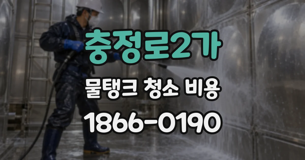 충정로2가 물탱크 청소 비용