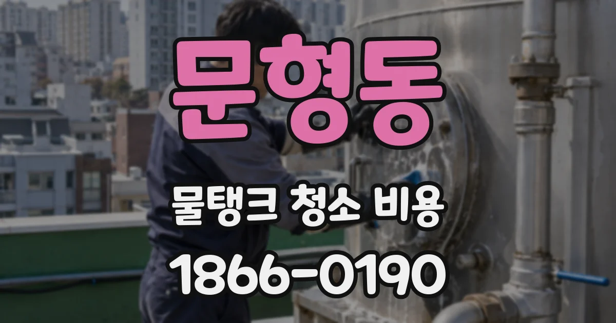 문형동 물탱크 청소 비용