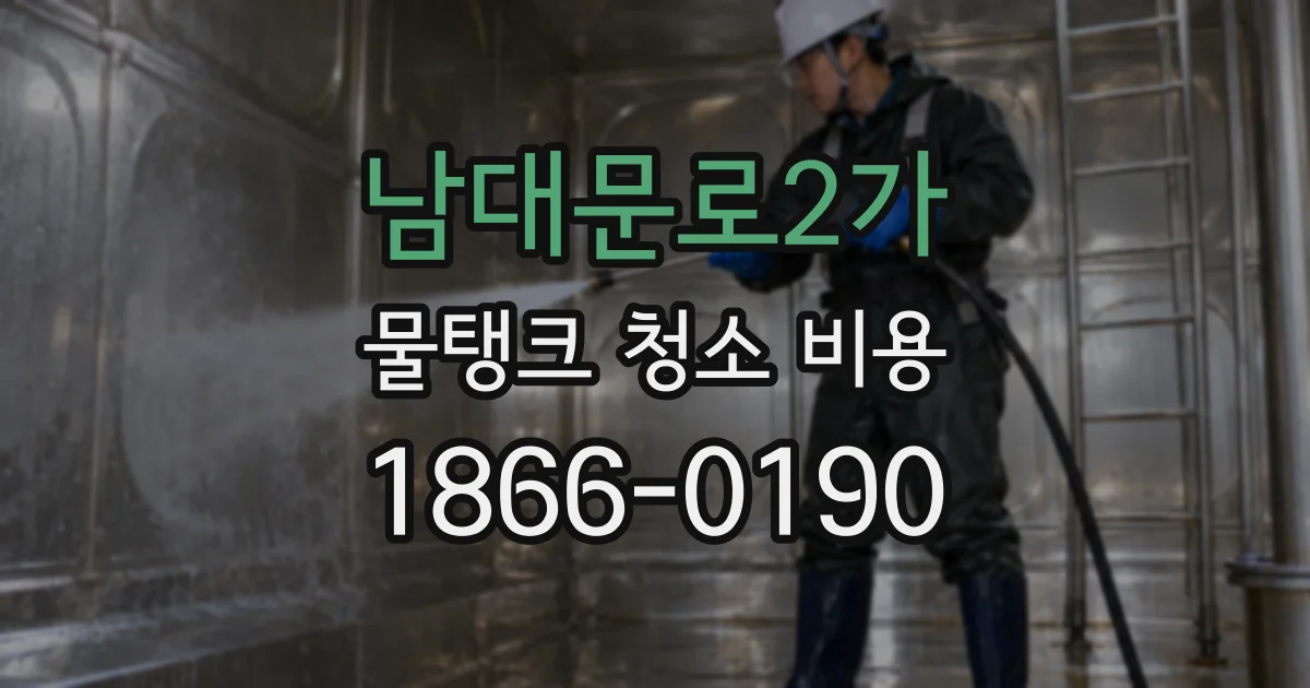 남대문로2가 물탱크 청소 비용