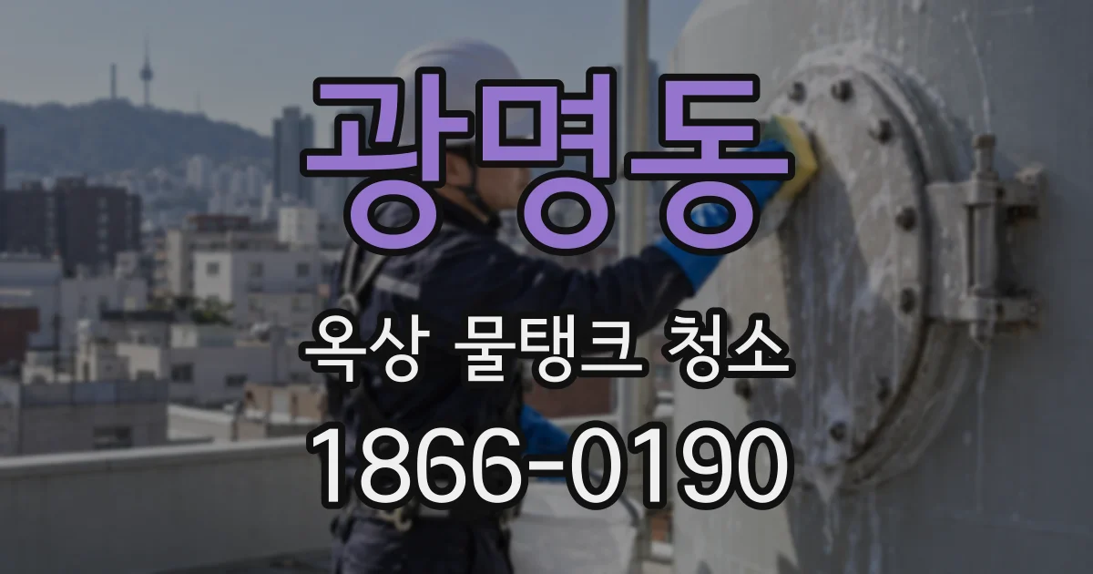 광명동 옥상 물탱크 청소