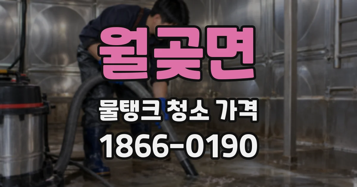 월곶면 물탱크 청소 가격