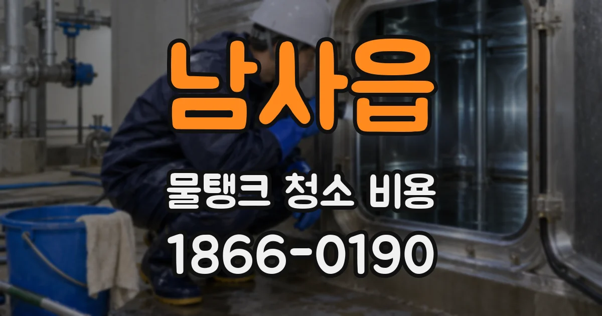 남사읍 물탱크 청소 비용