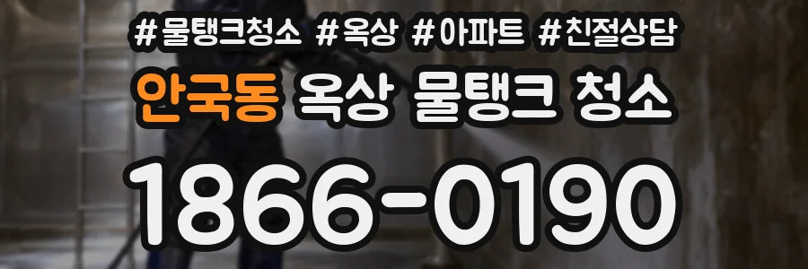 안국동 옥상 물탱크 청소