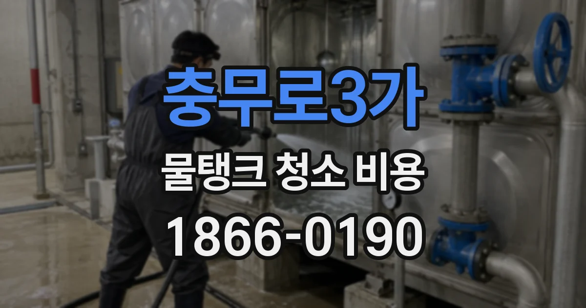 충무로3가 물탱크 청소 비용