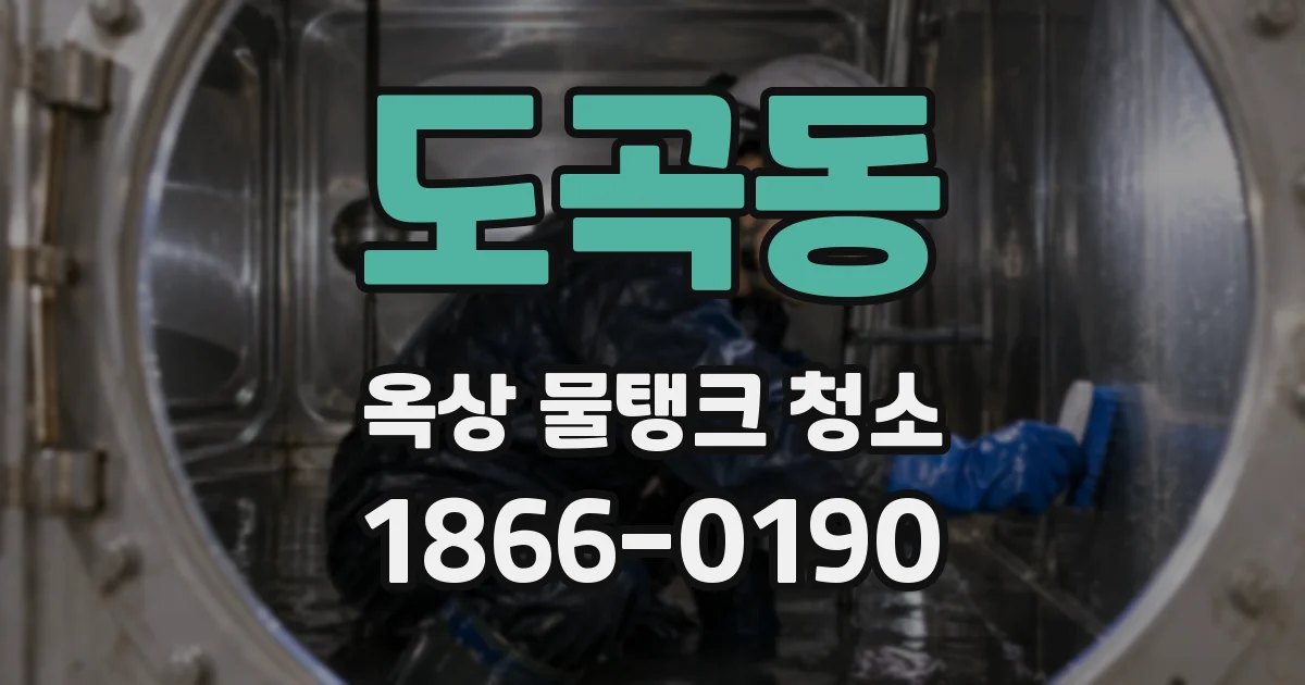 도곡동 옥상 물탱크 청소