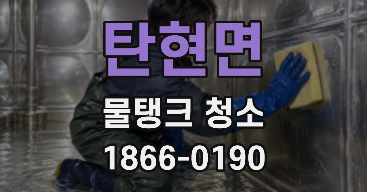 탄현면 물탱크 청소
