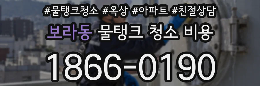 보라동 물탱크 청소 비용
