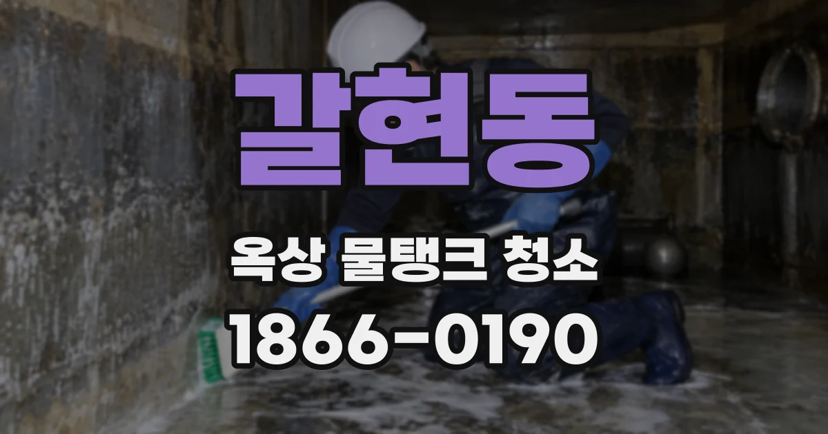 갈현동 옥상 물탱크 청소