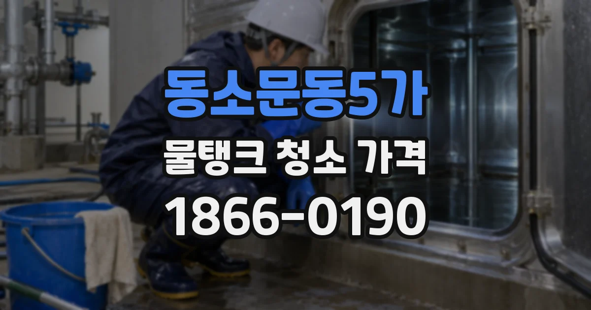 동소문동5가 물탱크 청소 가격