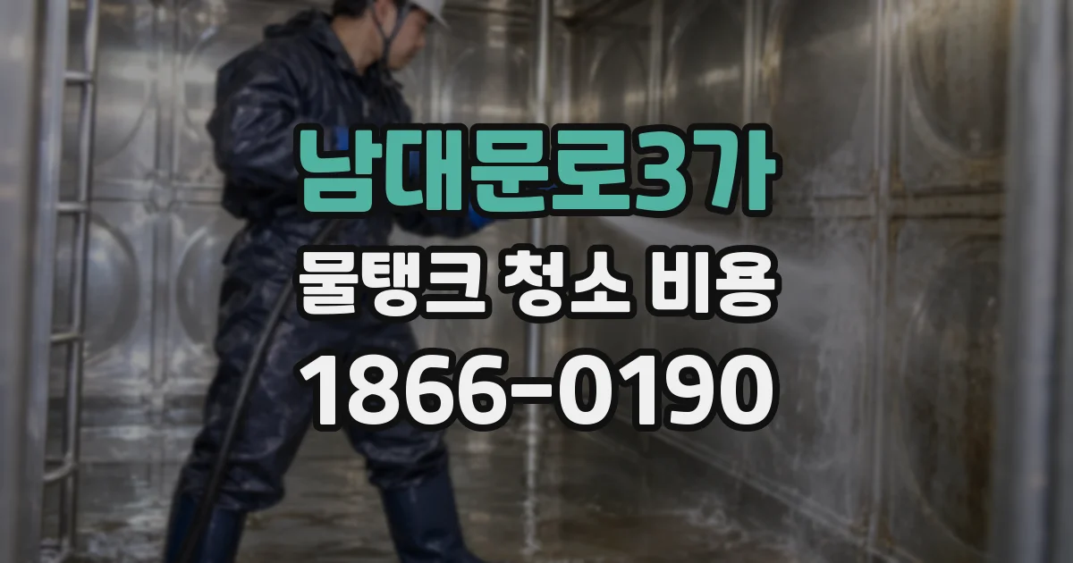 남대문로3가 물탱크 청소 비용