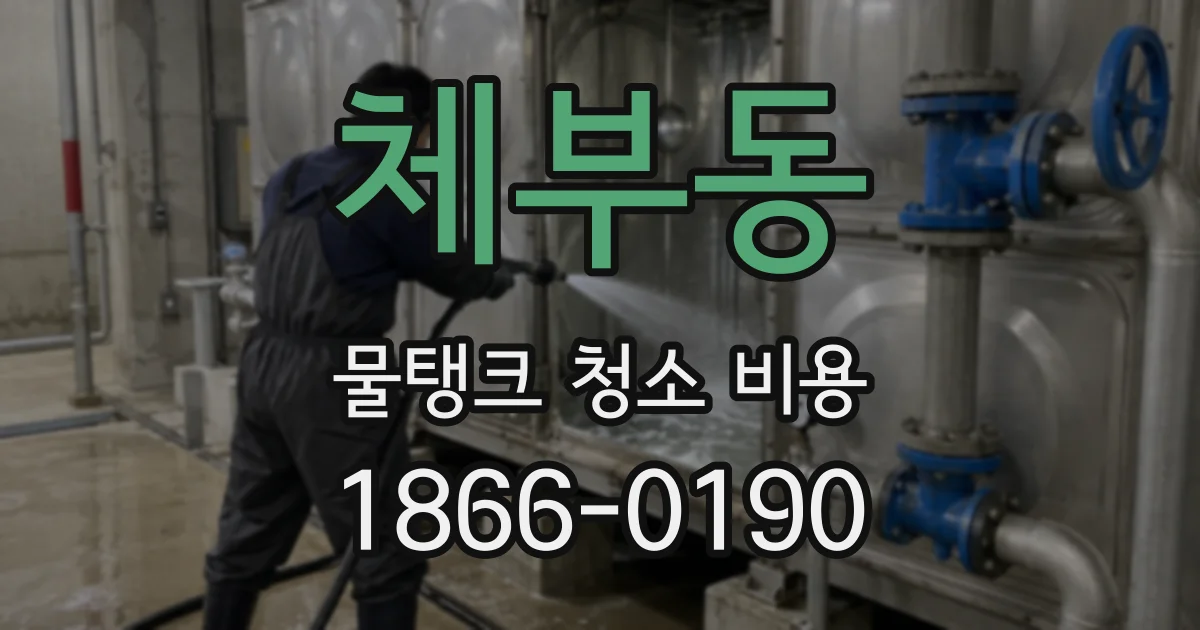 체부동 물탱크 청소 비용