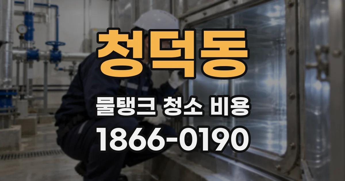 청덕동 물탱크 청소 비용
