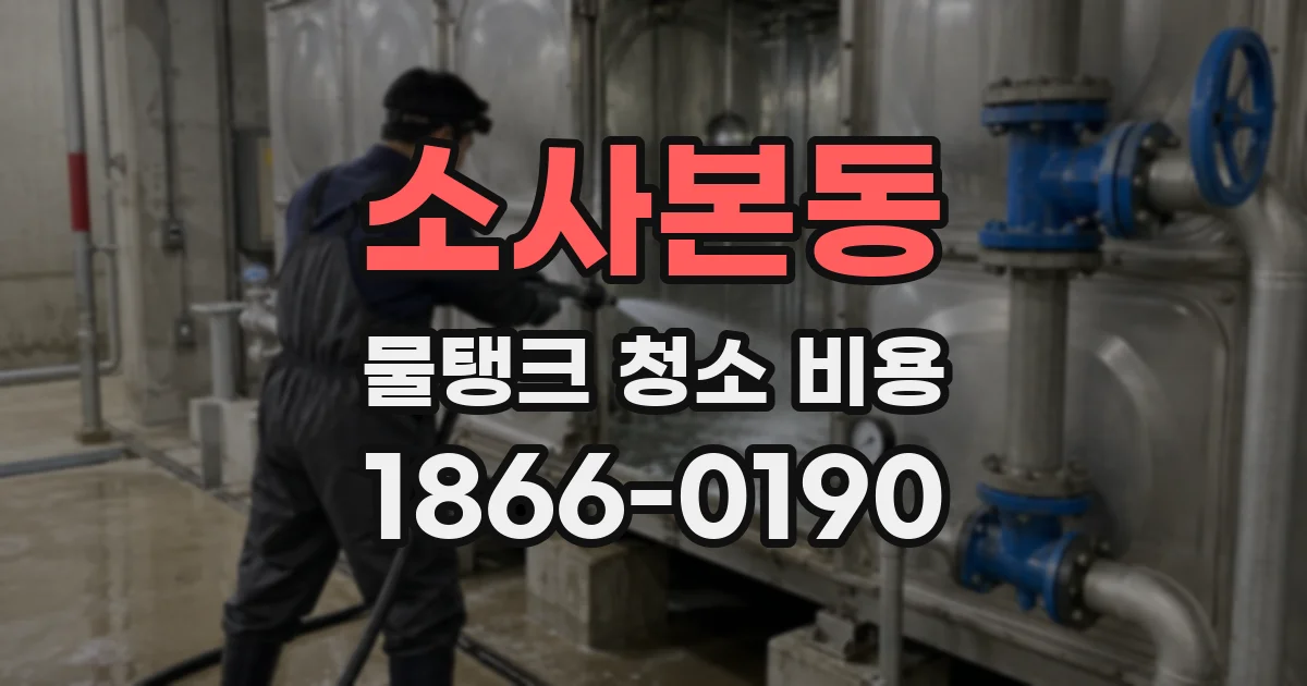 소사본동 물탱크 청소 비용