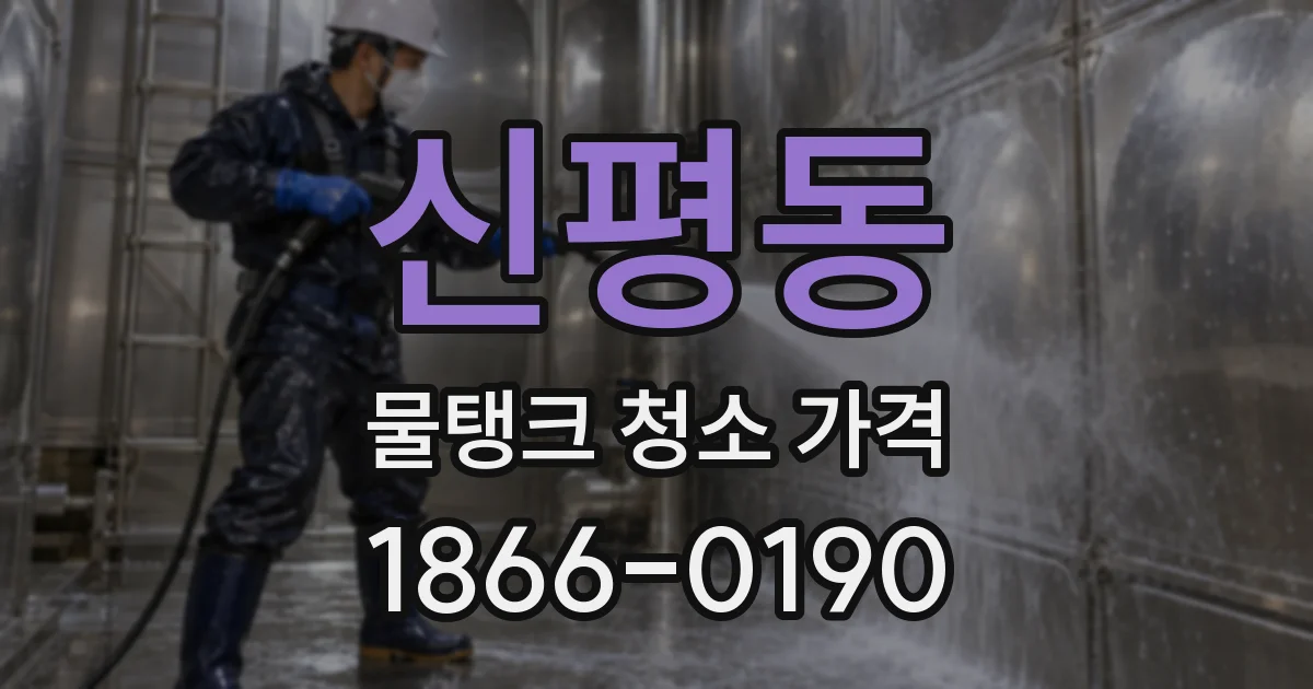 신평동 물탱크 청소 가격