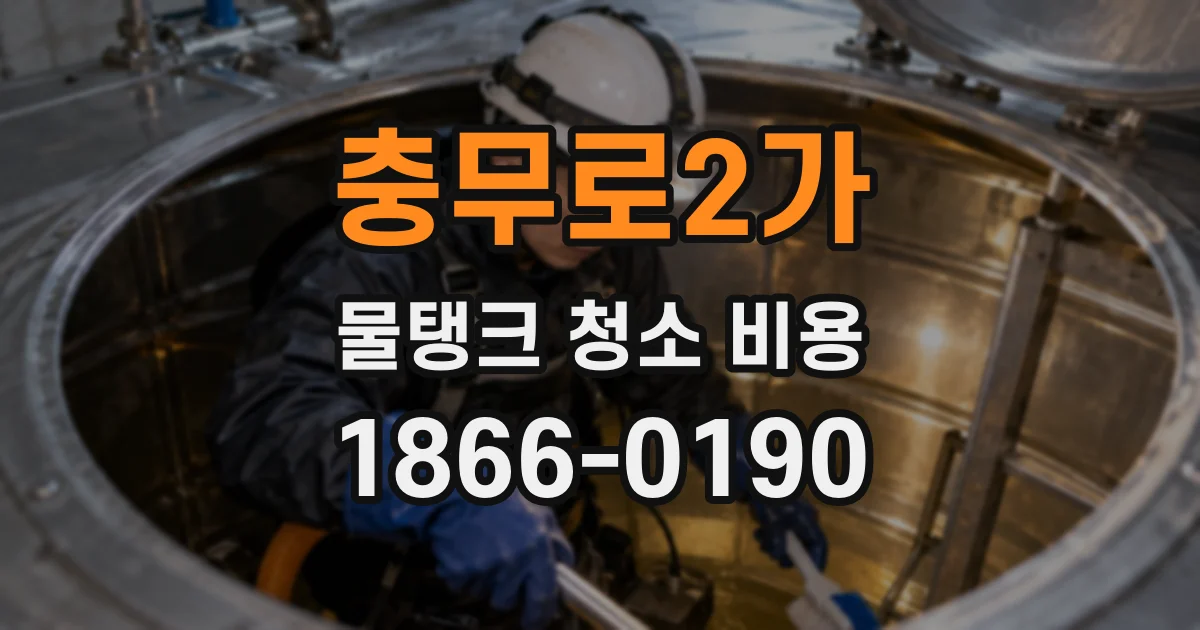 충무로2가 물탱크 청소 비용