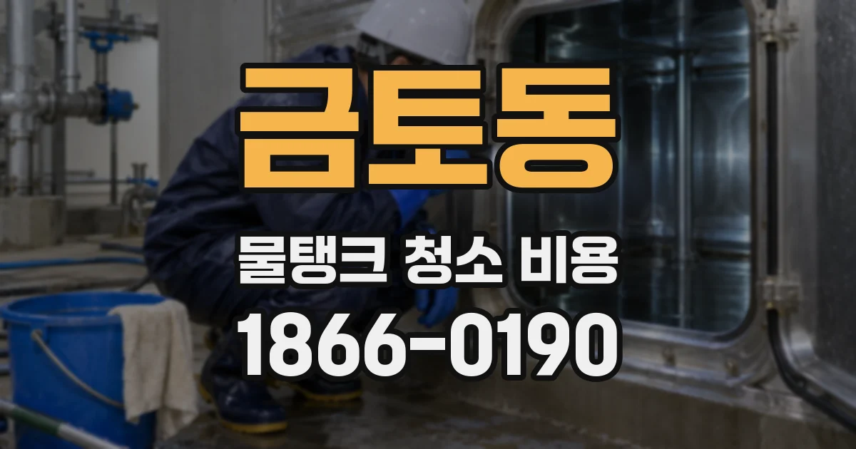 금토동 물탱크 청소 비용
